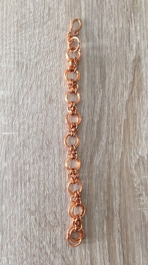 Copper Chain Bracelet, Handmade Copper Bracelet, Anniversary Gift For Couples, Red Jasper Bracelet, Matching Couple Gifts, Large Silver Hoop Earrings, Chainmaille Bracelet, Gift For Couples, Handmade Wire Jewelry