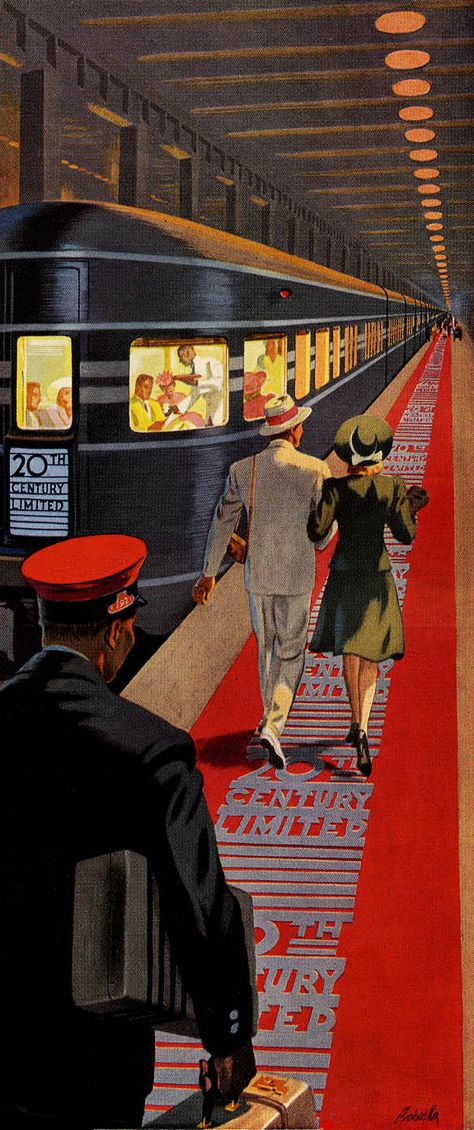 Train Posters, Railway Posters, 강아지 그림, Train Art, Deco Poster, New York Central, Edward Hopper, Art Deco Posters, Vintage Poster Art