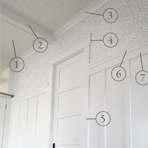 Craftsman Molding And Trim, Craftsman Style Crown Molding, Craftsman Trim Interior, Craftsman Door Trim, Craftsman Style Molding, Craftsman Style Interior, Craftsman Molding, Craftsman Style Trim, Craftsman Ceiling