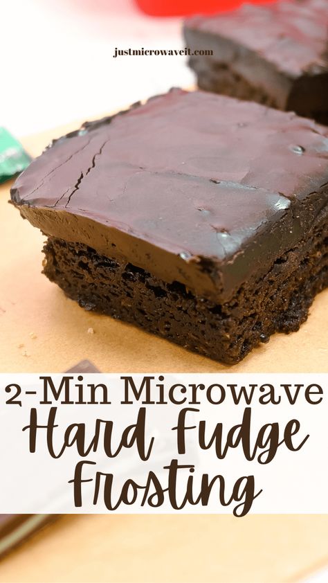 How to make Microwave Hard Chocolate Fudge Frosting in 2 Minutes Chocolate Fudge Frosting That Hardens, Chocolate Fudge Icing Old Fashioned, Brownie Icing Easy, Chocolate Fudge Frosting Easy, Fudge Icing For Brownies, Cooked Fudge Frosting, Fudge Frosting For Brownies, Old Fashioned Fudge Icing, Cooked Chocolate Icing Old Fashioned