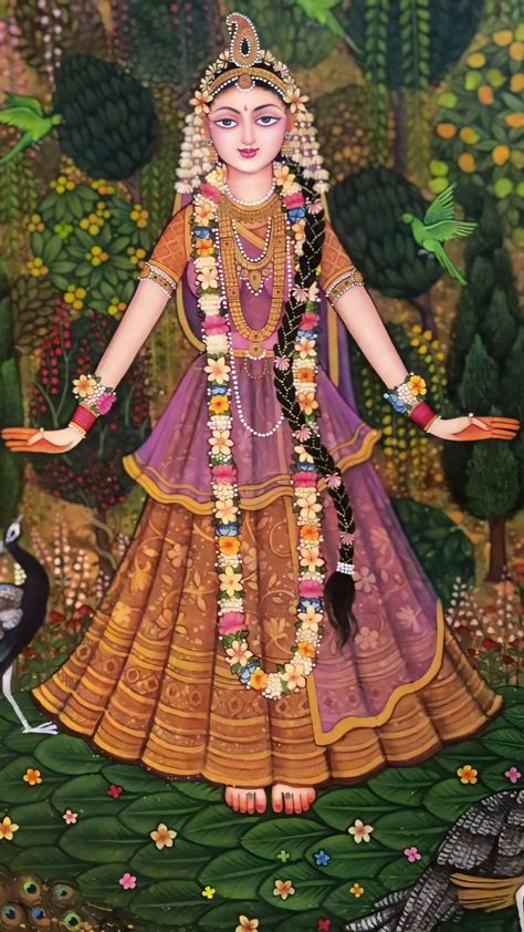 Radha Charan Painting, Radhaji Painting, Radha Krishna Diwali Images, Radha Ji Painting, Radha Rani Paintings, Radha Rani Art, Radha Wallpaper, Radha Krishna Painting, Radha Beauty