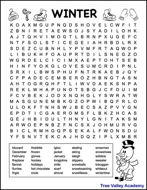 Free printable hard winter word search for kids. This challenging word puzzle has 35 hidden words for kids to hunt for. The words can be found in all directions. Pdf with answers. January Word Search For Kids, Find A Word Free Printable, Third Grade Word Search, Winter Wordsearch Free Printable, Holiday Word Search Printable, Winter Crossword Puzzle Free Printable, Christmas Word Search For Adults, January Printables Free For Kids, Easy Crossword Puzzles Printable