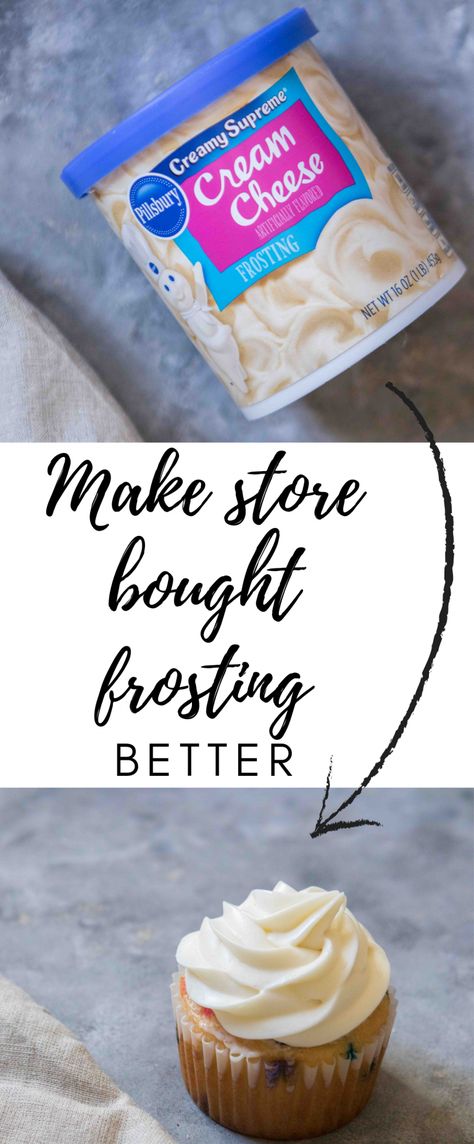 7 secrets to make store bought frosting better - Lifestyle of a Foodie How To Make Store Bought Icing Taste Homemade, How To Make Store Frosting Taste Better, How To Make Bought Icing Taste Homemade, How To Make Frosting Taste Homemade, How To Frost Cake With Canned Frosting, Frosting Recipes For Decorating, Doctoring Canned Frosting, Make Store Bought Icing Better, Store Bought Frosting Improve