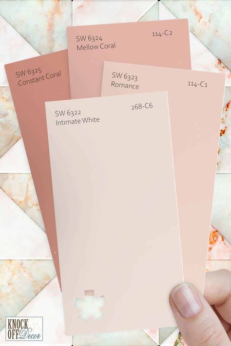 Two Tone Pink Nursery, Shades Of Pink Nursery, Nursery With Pink Walls, Nursery Room Colours, Baby Girl Room Color Ideas, Baby Girl Nursery Colors Palette, Baby Girl Nursery Wall Paint Ideas, Subtle Pink Nursery, Nursery Paint Colors Girl