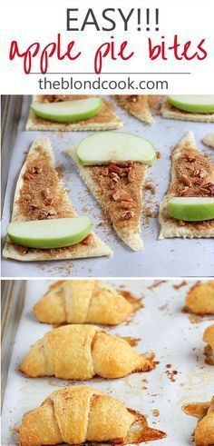 Thanksgiving Brunch, Apple Pie Bites, Potluck Desserts, Easy Apple Pie, Pie Bites, Apple Dessert Recipes, Apple Pies, Easiest Apples, Potluck Recipes