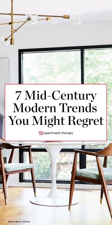 Here are 7 mid-century modern decor trends you might regret, according to designers. #midcenturymodern #mcm #midcenturymoderndecor #decortrends #designtrends Diy Mid Century Modern, Mid Century Modern Floor Lamps, Mid Century Modern Dining Room, Mid Century Modern Interior Design, Mid Century Floor Lamps, Mid Century Interior, Modern Flooring, Mid Century Modern Bedroom, Mid Century Living