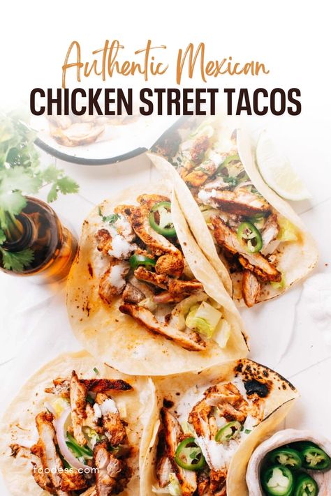 Chicken Street Tacos Marinade, Authentic Chicken Street Tacos, Chicken Street Tacos Crockpot, Chicken Thigh Taco Recipe, Barbecue Chicken Tacos, Grilled Chicken Street Tacos, Chicken Street Tacos Recipe, Street Tacos Chicken, Mexican Street Tacos