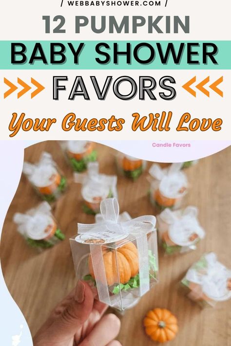 Looking for the perfect way to thank your guests for celebrating your little pumpkin's impending arrival? These 12 pumpkin baby shower favors are both adorable and functional, ensuring they will be cherished and used for years to come. Pumpkin Theme Party Favors, Little Pumpkin Baby Shower Ideas Food, Fall Baby Shower Party Favor Ideas, Pumpkin Shower Favors, A Little Pumkin Is On The Way Baby Shower Theme, Fall Baby Sprinkle Ideas For Boys, Pumpkin Centerpieces Baby Shower Boy, Little Pumpkin Boy Baby Shower Ideas, Fall Baby Shower Favors For Guests