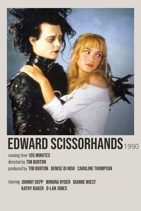 Movie Posters Coquette, Edward Scissorhands Poster, Directed By Tim Burton, Posters For Room Aesthetic, Indie Movie Posters, Film Polaroid, Gambar One Direction, Filmy Vintage, Movie Card