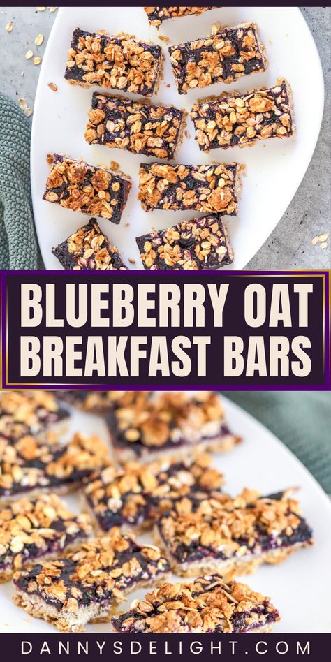 Blueberry Oat Bars that are both delicious and nutritious! 🍇🌟 Ideal for a quick breakfast or snack. Click for the recipe! #HealthyEats #Recipe Superfood Breakfast Bars, Oat Breakfast Bars, Homemade Breakfast Bars, Diy Breakfast Bar, Blueberry Breakfast Bars, Quick Easy Healthy Breakfast, Blueberry Oat Bars, Oat Breakfast, Breakfast Bars Healthy