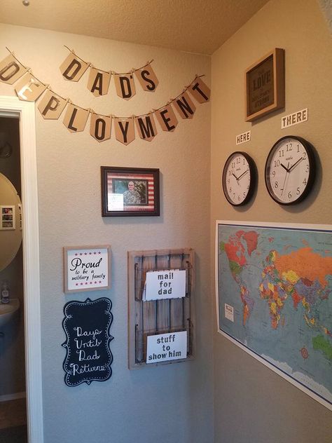 Deployment Kids, Deployment Wall, Deployment Homecoming Signs, Deployment Countdown, Deployment Party, Countdown For Kids, Navy Wife Life, Deployment Packages, Deployment Ideas