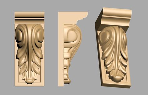 Cnc Machine Design, Decorative Corbels, Pillar Design, Wood Carving Designs, Cnc Design, Carving Designs, Dragon Artwork, Cad Design, Shelf Brackets