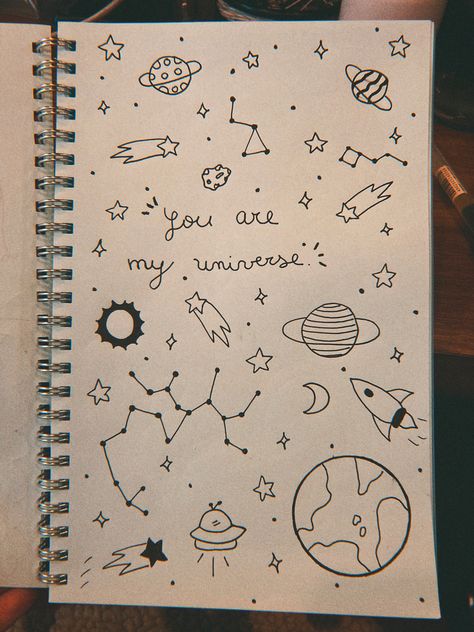 Drawing of the universe 
You are my universe Universe Drawing Ideas Stars, Universe Aesthetic Drawing, Drawing In Small Paper, Doodle Easy Art, Drawing Of Universe, How To Draw Universe, Aesthetic Stars Drawing, Aesthetic Planets Drawing, Universe Drawing Ideas Easy