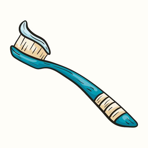 Vector cartoon doodle illustration of a ... | Premium Vector #Freepik #vector #tooth-paste #tooth-brush #tooth-cartoon #toothpaste Toothbrush Drawing Sketch, Tooth Brush Drawing, Brush Teeth Cartoon, Toothbrush Drawing, Toothbrush Illustration, Brush Picture, Toothbrush With Toothpaste, Tooth Drawing, Cartoon Toothbrush