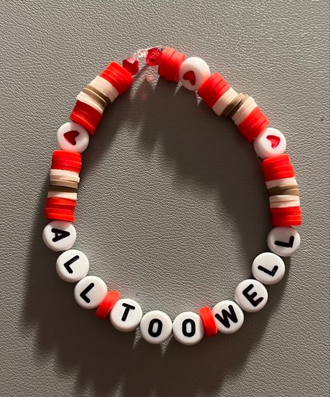 Taylor Swift Lover Clay Bead Bracelet, Eras Tour Clay Bracelets, Eras Tour Red Bracelet, Taylor Swift All Too Well Bracelet, Red Era Friendship Bracelet, All To Well Bracelet, Taylor Swift Eras Tour Bracelets Clay Beads, Taylor Swift Clay Bracelet, Clay Taylor Swift Bracelets