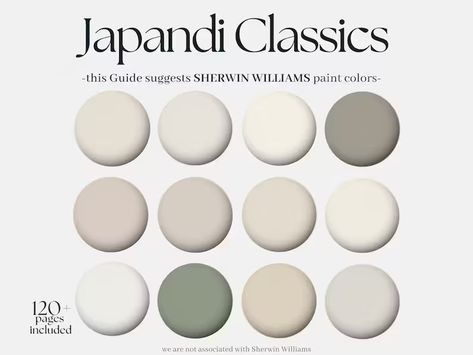 Sherwin-williams Japandi Classics Color Palette, 12 Sherwin Williams Paints for the Whole House, Neutral Modern Interior Design Collection - Etsy Japandi Color Palette, Sherwin Williams Paint Colors, Coastal Colors, Wall Trim, Wall Paint Colors, Paint Palette, Design Collection, Sherwin Williams, Wall Paint