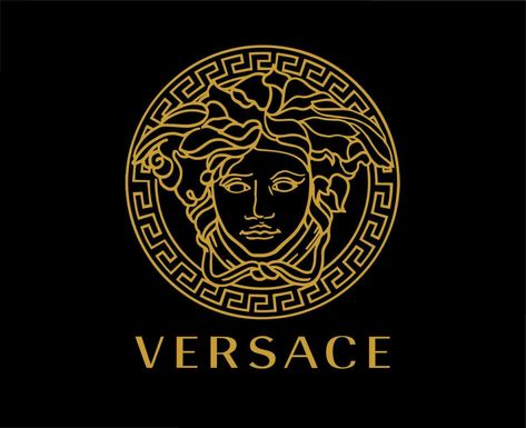 Clothing Symbols, Versace Design, Icon X, Versace Logo, Versace Brand, Design Icon, Abstract Vector, Black Background, Black Backgrounds