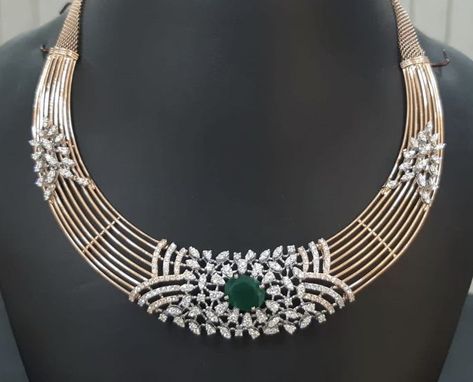 Latest Diamond Set Designs, Diamond Kanti Necklace Designs, Diamond Kante Designs, Latest Choker Necklace Designs, Latest Diamond Necklace Designs, Bridal Diamond Necklace, Diamond Bracelet Design, Diamond Jewelry Set, Diamond Pendants Designs