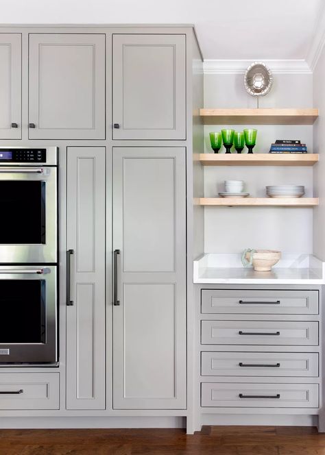 Building Pantry, Transitional Minimalist, Cabinets Remodel, Best Gray Paint, Best Gray Paint Color, Kitchen Book, Austin Interior Design, Benjamin Moore Gray, Kitchen Custom