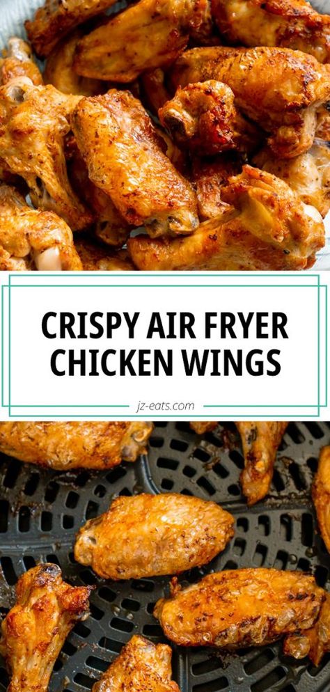 Crispy Air Fryer Chicken Wings, Air Fryer Recipes Chicken Wings, Crispy Air Fryer Chicken, Air Fryer Wings, Crispy Chicken Wings, Air Fryer Chicken Wings, Air Fried Food, Air Fryer Oven Recipes, Air Fry Recipes