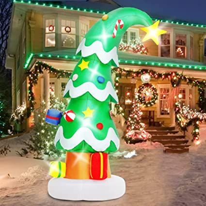 Amazon.com: 6 FT Christmas Outdoor Inflatable Decorations, Blow Up Christmas Tree with LED Light for Xmas Holiday Party Garden, Lawn Decor : Patio, Lawn & Garden Inflatable Christmas Tree, 6ft Christmas Tree, Led Christmas Tree Lights, Christmas Props, Outdoor Inflatables, Inflatable Decorations, Party Garden, Christmas Atmosphere, Christmas Inflatables