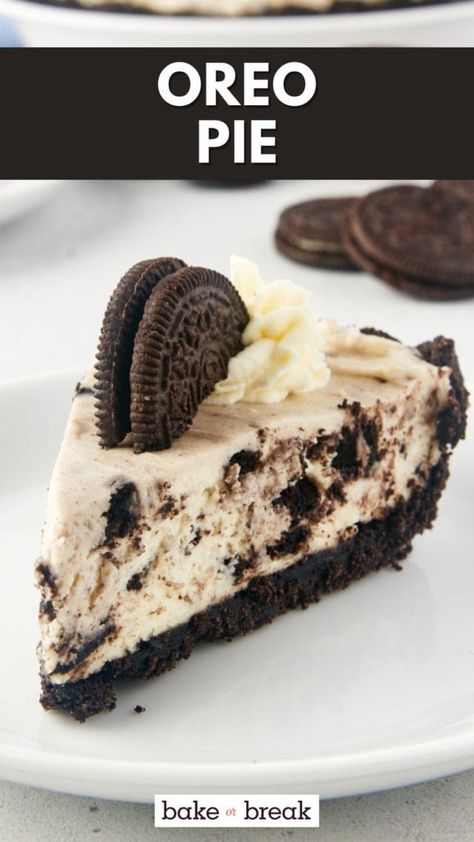 No Bake Oreo Pie, Oreo Dessert Easy, No Bake Oreo Dessert, Gluten Free Oreos, Buttery Cookie, Freeze Food, Lemon Icebox Pie, Baking Recipes Pie, Oreo Pie