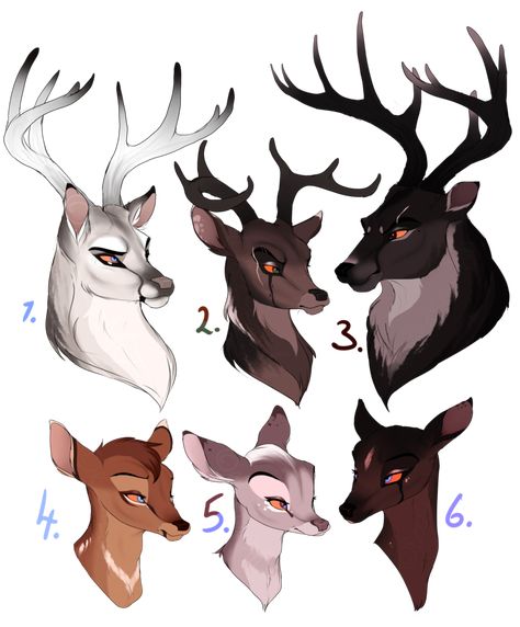 Deer Designs. CLOSED: by BeeStarART Bambi Art, Deer Drawing, Deer Art, Deer Design, Creature Drawings, Fantasy Creatures Art, Mythical Creatures Art, Dessin Adorable, Creature Concept Art