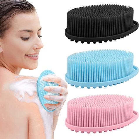 Silicone Loofah, Silicone Body Scrubber, Exfoliating Body Brush, Body Scrubber, Shampoo Brush, Silicone Brush, Shower Cleaner, Bath Brushes, Body Brushing