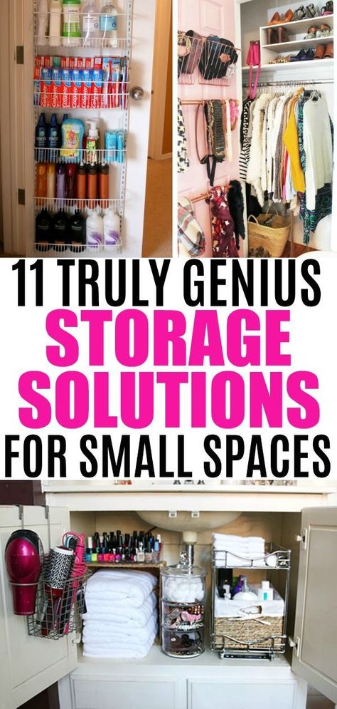 Storage Solutions for Small Spaces that are truly genius-Check out this list of smart ways to organize your small home #unclutteredsimplicity #storagesolutions #organizesmallspaces #smallspace Small House Storage, Small Space Storage Solutions, Light Walls, Storage Ideas For Small Spaces, Small House Organization, Room Storage Diy, Apartment Storage, Storage House, Small Space Organization