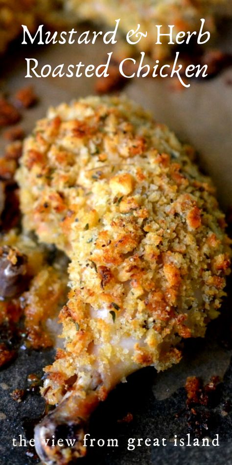 Mustard Roasted Chicken, Ina Garten Recipes, Chicken Entrees, Chicken Main Dishes, Recipe Chicken, Recipes Crockpot, Thigh Recipes, Chicken Dishes Recipes, Poultry Recipes