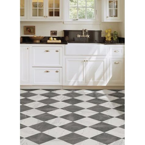 Checkerboard floors are gaining popularity, and the timeless look of marble never goes out of style! Combine these two looks with our latest FloorPops tiles created by Chris Loves Julia and bring a modern and sophisticated new look to your floors. Grey & White Marble Bonneville Peel and Stick Floor Tiles contain 10 pieces on 10 sheets that measure 12 x 12 inches. This product measures 60 in x 24 in when assembled. Marble Checkerboard Floor Kitchen, Grey & White Marble Bonneville Peel & Stick Floor Tiles, Peel And Stick Floor Tile Checkered, Chris Loves Julia Checkered Floor, Peel And Stick Checkered Floor, Marble Look Vinyl Flooring, Black And White Laminate Flooring, Checkerboard Vinyl Flooring, Chris Loves Julia Peel And Stick Tile