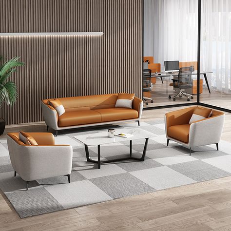 Office Sofa Design, Sofa Set Design, Sofa Couch Design, Reception Sofa, Modern Sofa Living Room, Luxury Furniture Living Room, Couch Design, Furniture Sofa Set, Living Room Sofa Design