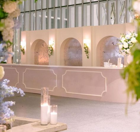 Cocktail Area Wedding, Bar Backdrop Design, Pastel Wedding Theme, Reception Bar, Dream Wedding Reception, Event Bar, Dessert Bar Wedding, Bar Inspiration, Dream Wedding Decorations