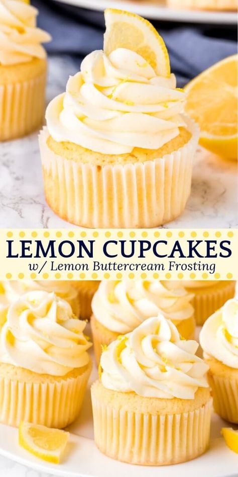 Lemon Cupcake Recipe, True Lemon, Lemon Buttercream Frosting, Lemon Frosting, Lemon Buttercream, Cheesecake Cupcakes, Lemon Cupcakes, Easy Cheesecake Recipes, Wedding Dessert