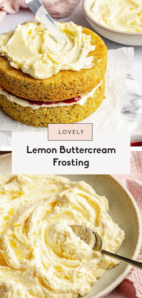 Lemon Frosting Recipe, Lemon Frosting Recipes, Blueberry Zucchini Cake, Lemon Buttercream Icing, Spritz Party, Fluffy Buttercream Frosting, Lemon Poppy Seed Cookies, Freezer Prep, Lemon Buttercream Frosting