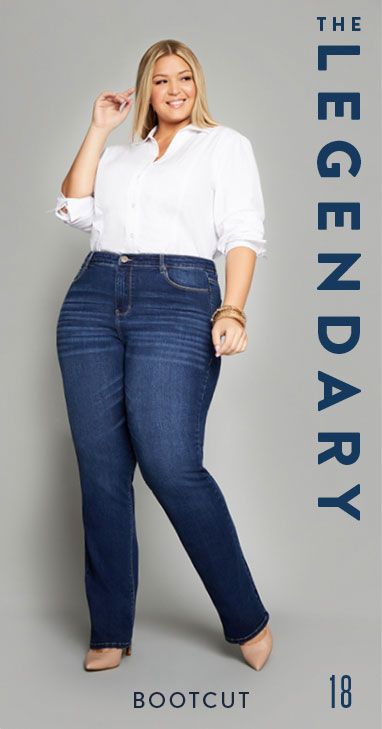 Plus Size Denim Jeans & Skirts | Ashley Stewart How To Wear Jeans To Work, Jean Collection, Outfits Gorditas, Casual Dresses Plus Size, Chubby Fashion, Look Plus Size, Plus Size Denim, Jeans Cropped, Curvy Plus Size