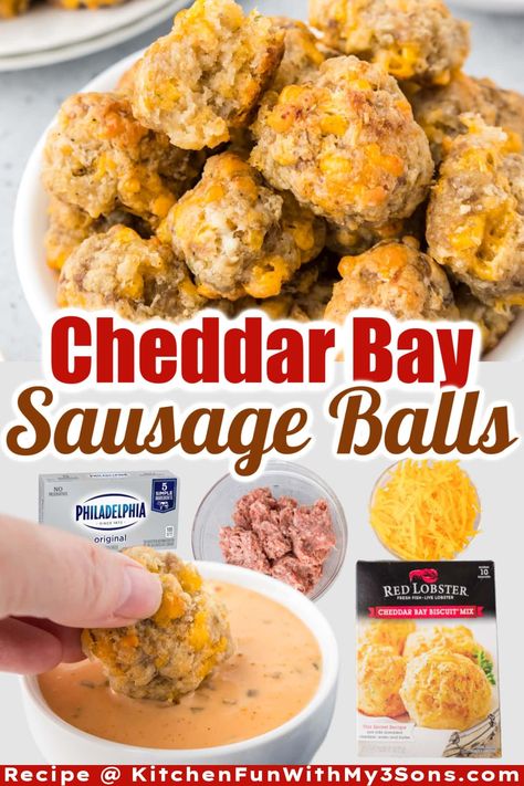 Best Sausage Balls, Easy Sausage Balls Recipes, Cheese Sausage Balls, Cream Cheese Sausage, Sausage Ball, Sausage Balls Bisquick, Sausage Pie, Make Sausage, Cream Cheese Sausage Balls