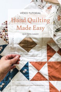 Beginner Hand Quilting, Tube Quilting, Easy Hand Quilting, Hand Quilting Technique, Hand Quilting Designs, Hand Quilting Patterns, Quilting Tutorial, Quilting Tools, Applique Quilting