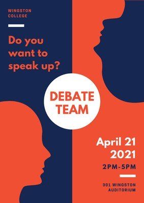 Debate Poster Design Ideas, College Poster Design Ideas, Debate Competition Poster Design, Blue And Orange Poster, Community Poster Design, College Poster Ideas, Debate Competition Poster, Debate Poster Design, College Event Poster