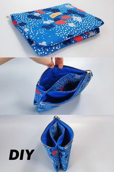 Double Pouch Tutorial, Triple Zipper Pouch Tutorial, Sewing Pattern Zipper Pouch, Three Zipper Pouch Tutorial, Quilt Zipper Pouch, Double Zipper Pouch Pattern, Mini Zipper Pouch Tutorial, Zipper Pouches To Sew, No Zipper Pouch