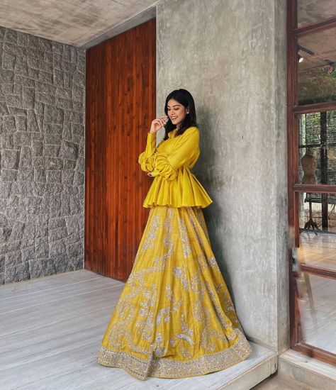 11 Interesting Ways To Reuse Your Wedding Lehenga - Pyaari Weddings Haldi Dress Ideas, Haldi Dress, Health And Wealth, Love For Her, Traditional Indian Outfits, Indian Gowns Dresses, Sleeves Designs For Dresses, Kids Frocks, Indian Gowns