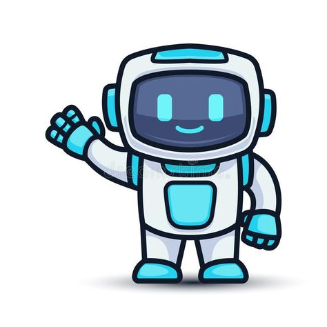 Robot cute mascot design illustration. Vector template with white isolated backg #Sponsored , #AFFILIATE, #paid, #mascot, #Robot, #illustration, #design Robot Cartoon Illustrations, Robot Vector Illustration, Robot Concept Art Cute, Robotic Illustration, Robot Illustration Design, Cute Robot Drawing, Robot Drawing Ideas, Cute Robot Illustration, Cute Robot Art