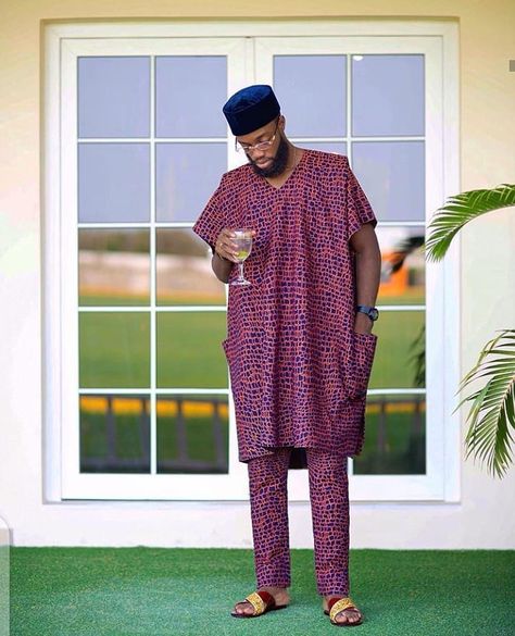 #KKStyleAnalysis THE NATIVE ATTIRE  Let's Analyze This Look Together 😎  Native Attire is most common in Africa and is also known as Traditional Attire. _ ✔The gentleman outfit is inspired by the popular YORUBA native outfit called the DANSHIKI. The name Dashiki comes from the word `danshiki` or `dan ciki` meaning shirt in Yoruba and Hausa respectively - languages spoken in West Africa, specifically in Nigeria. _ ✔The Danshiki just like every other clothing attire is worn by both Africans and so Ankara Native Styles For Men, Ankara Native For Men, Dansiki Styles Men, Mens Groom Suit, Afro Clothes, Men Native, Dashiki For Men, Nigerian Men Fashion, African Wear Styles For Men