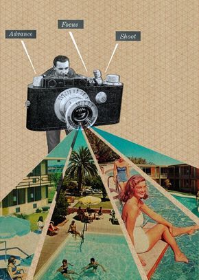 Sammy Slabbinck, Photo Compilation, Vintage Collage Art, Arte Pin Up, Camera Drawing, Illustrator Artist, Collage Artwork, Collage Poster, Vintage Collage