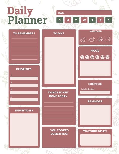 Study Planner Ideas, Aesthetic Planners, Aesthetic Digital Planner, Daily Planner Book, Daily Planner Design, Canva Planner, Planner Designs, Budget Template Free, Life Planner Organization