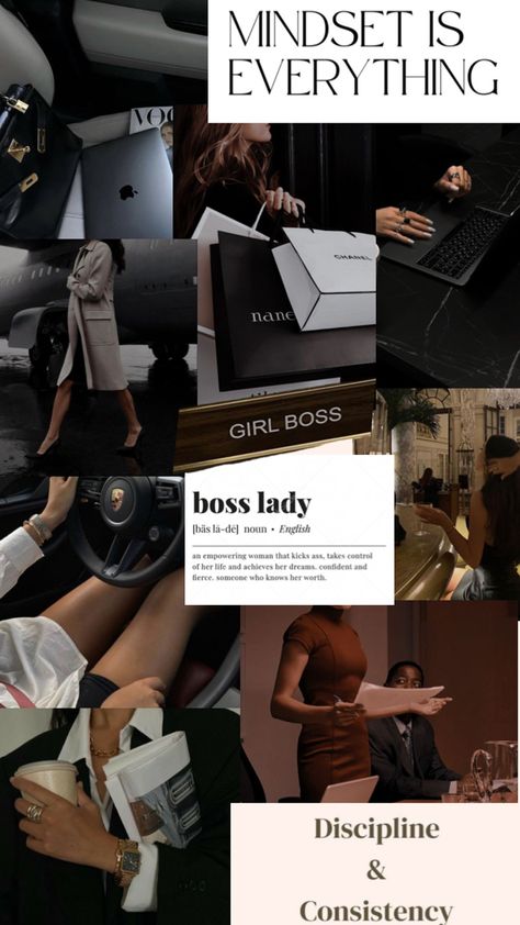 Mood board for CEO Feminine Ceo Aesthetic, Women In Leadership Aesthetic, Ceo Lady Aesthetic, Girl Boss Mood Board, My Own Boss Aesthetic, Black Female Ceo Aesthetic, Female Leader Aesthetic, Boss Wallpaper Aesthetic, Ceo Vision Board