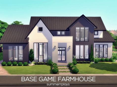 Sims 4 Family House, Sims 4 Modern House, The Sims 4 Lots, Modern Family Home, Modern Family House, Sims Freeplay Houses, Sims 4 Family, Sims 4 House Plans, Sims 4 House Building