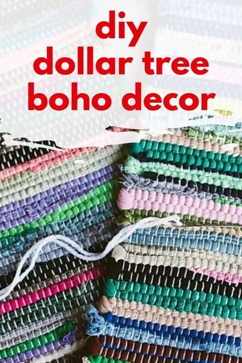 Boho Flooring Ideas, Diy Boho Wall Decor Dollar Tree, Diy Floor Pillow, Boho Chic Room, Tree Diy Decor, Boho Decor Diy, Rugs To Make, Chic Room Decor, Boho Chic Bedroom Decor