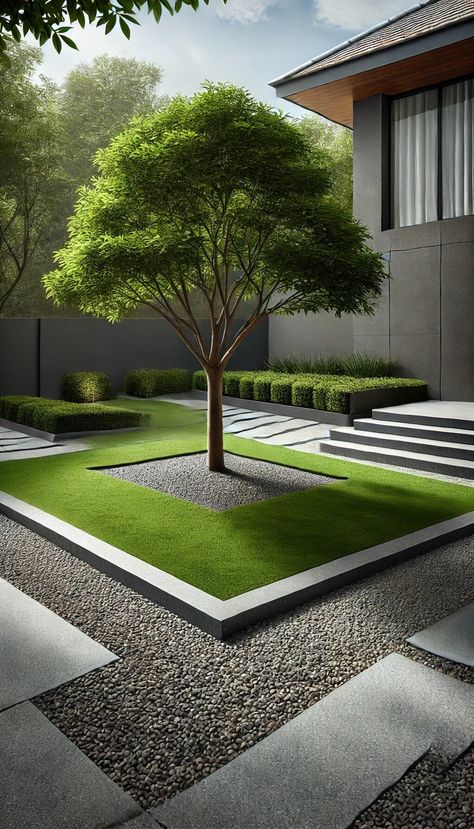 15+ Innovative Edging Around Trees Ideas for Every Garden Style 43 Garden Trees Ideas, Under Tree Landscaping, Tree Edging, Courtyards Ideas, Design Garden House, Ideas Around Trees, Garden House Ideas, House Garden Design, Landscape Design Ideas