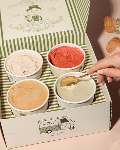 Gelato Shop Design, Ice Cream Product Photography, Soft Serve Ice Cream Aesthetic, Italian Ice Cream Shop, Italian Gelato Aesthetic, Italian Gelato Shop Aesthetic, Gelato Design, Italian Gelato Recipe, Gelato Branding